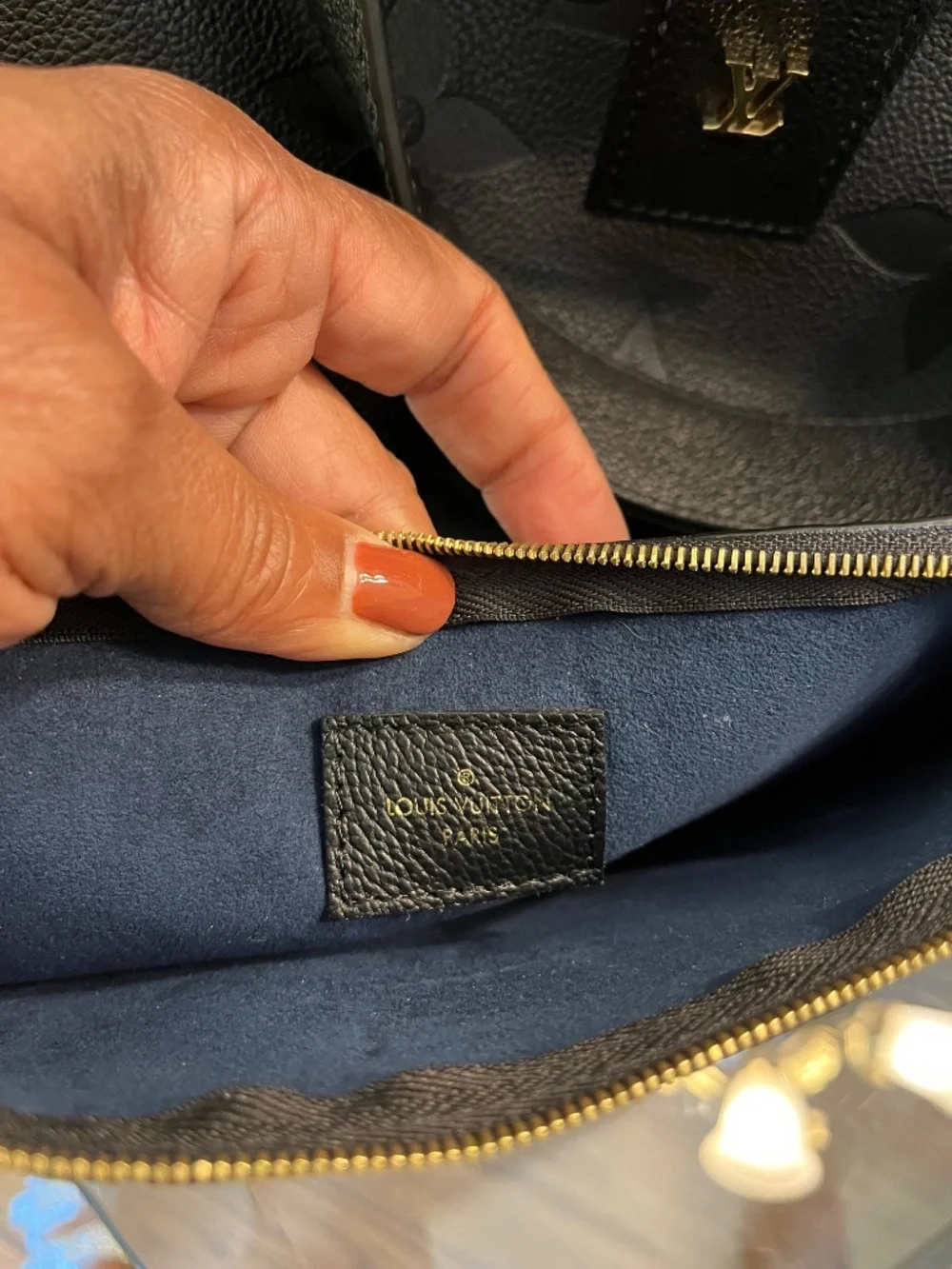 Louis Vuitton Monogram Empreiente CarryAll PM in Black Noir